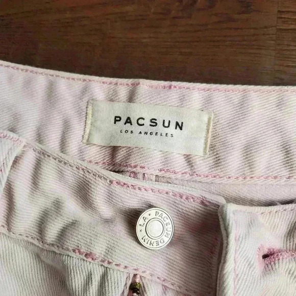 Pacsun Pale Pink High Rise Mom Shorts - 26 - Picture 9 of 9